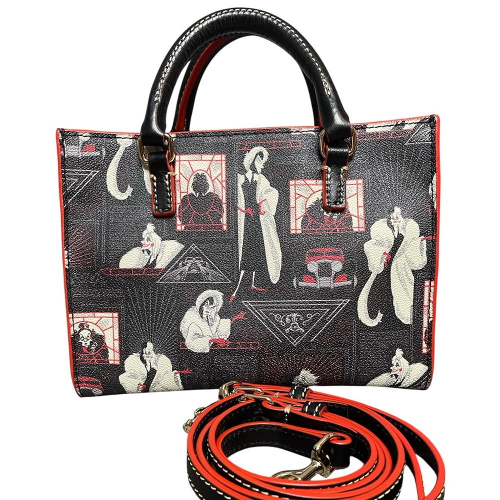 Dooney & Bourke Disney 101 Dalmatians Cruella de Vil 2-Way Crossbody Handbag - Picture 2 of 16